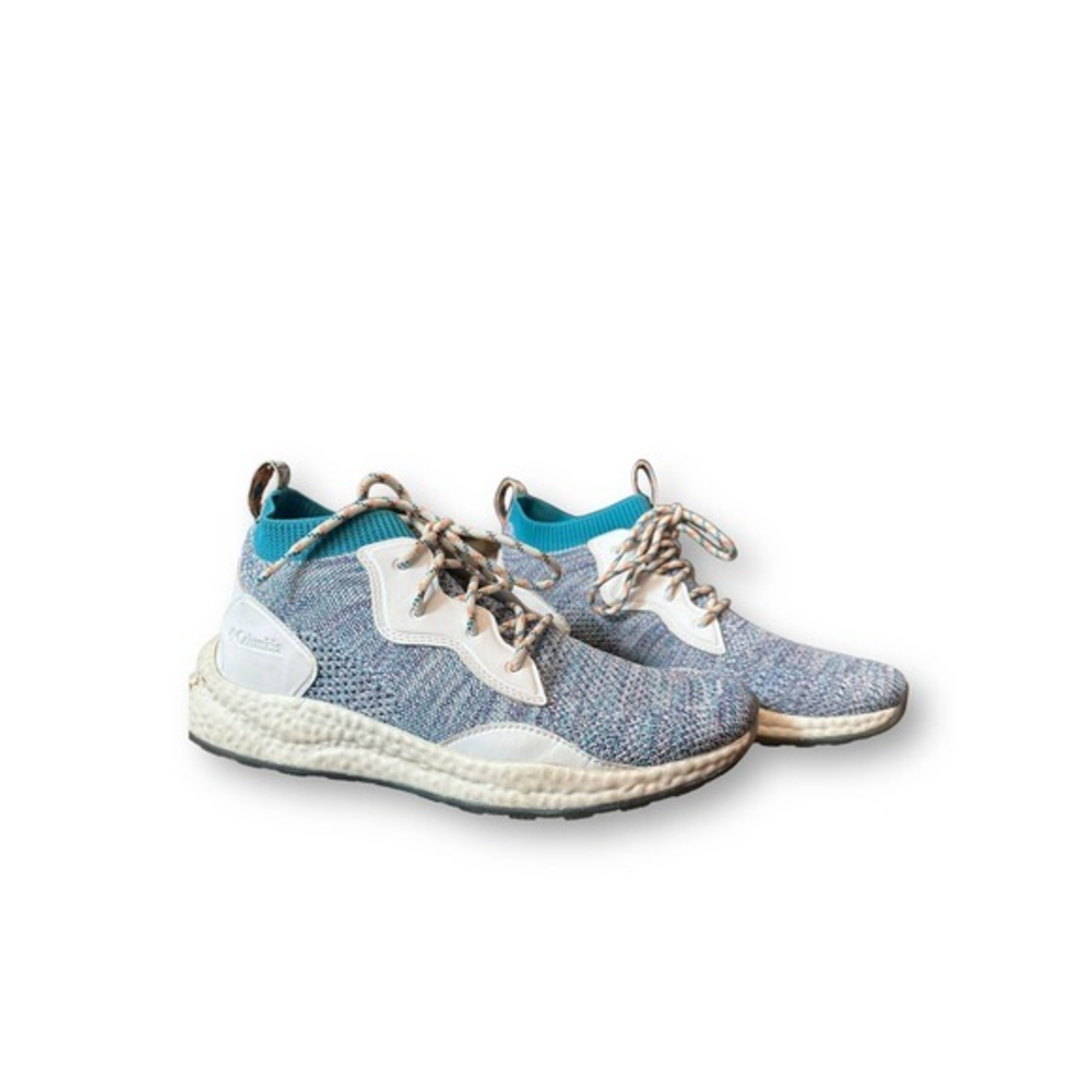 Columbia Mens Blue Knit Mid Comfort Cushion Hiking Trail Outdoor Shoes 9‎